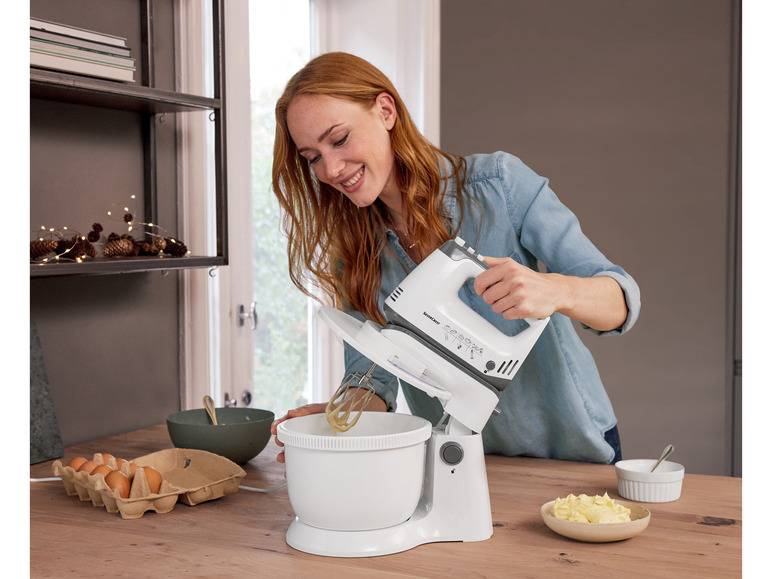 SILVERCREST® KITCHEN TOOLS Handmixer SHMS 300 C2 mit Schüssel und Spritzschutz Begrenztes Angebot