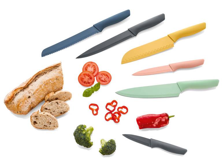 ERNESTO® Messer-Set, mit Klingenschutz, 6 Stück Begrenzt auf 3 Tage