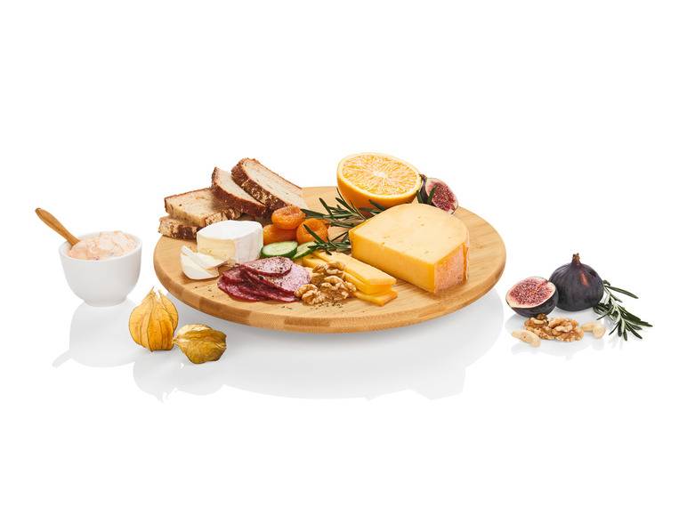 ERNESTO® Käseglocke \ Dreh- und Servierplatte \ Käse-Schneidebrett, hohe Schnittfestigkeit 50% Rabatt für begrenzte Zeit