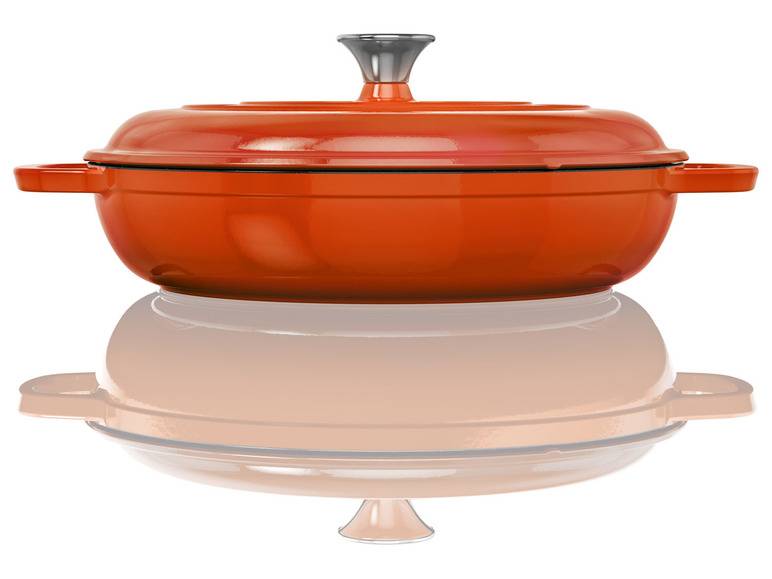 ERNESTO® Gusseisen-Servierpfanne, Ø 30 cm, mit Drop-System 2025