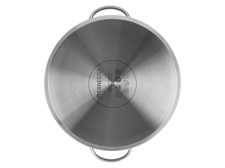 ERNESTO® Topfset Edelstahl, 6-tlg, mit Glasdeckel Auslauf