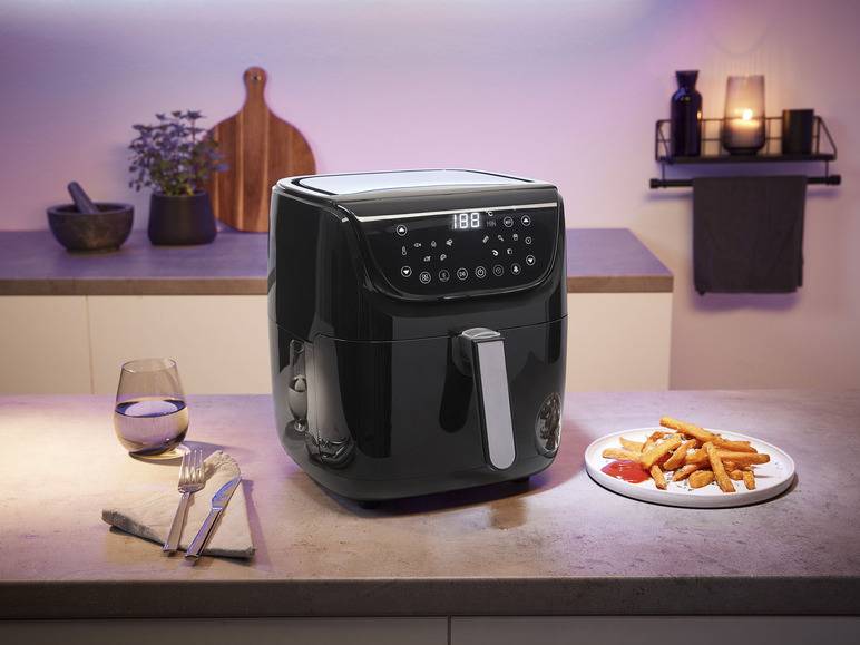 SILVERCREST® KITCHEN TOOLS Heißluftfritteuse Smart XL »SHFS 2150 A1«, 5,5 l, 2150 W Kostenloser Versand
