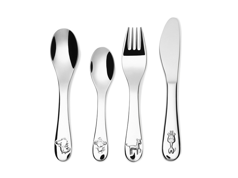 ERNESTO® Kinderbesteck-Set, 4-teilig, hochglanzpoliert Tägliche Deals