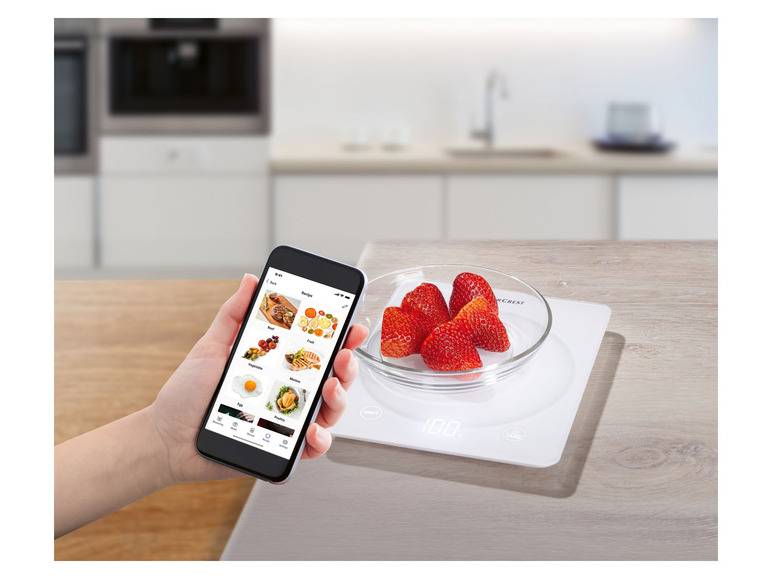 SILVERCREST® KITCHEN TOOLS Küchenwaage Smart »SKWS 5 A1«, Abschaltautomatik Tiefpreis