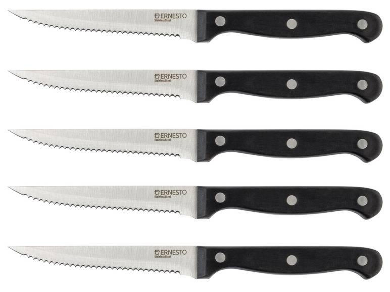 ERNESTO® Steakmesser Set, Mit Wellenschliff Black Friday Preise