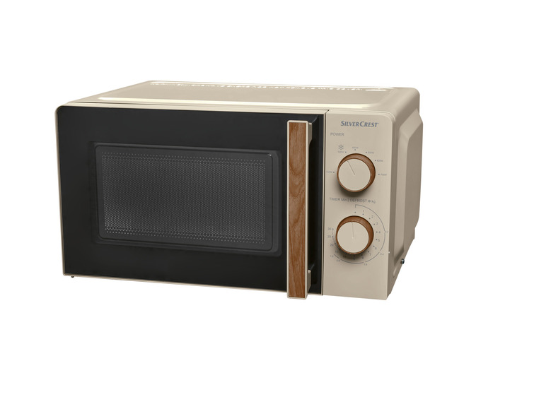 SILVERCREST® KITCHEN TOOLS Mikrowelle SMWH 700 B2, taupe, Holzedsign Preisnachlass