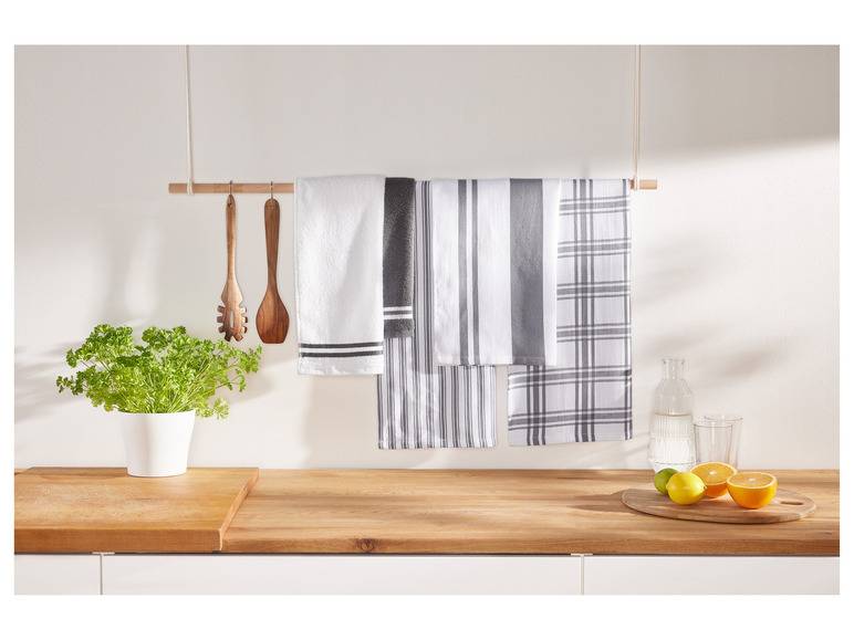 LIVARNO home Küchentuch-Set, 5 Stück Lagerräumung