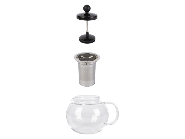 ERNESTO® Glas-Teekanne /-Kaffeebereiter, besonders leicht Räumungsverkauf