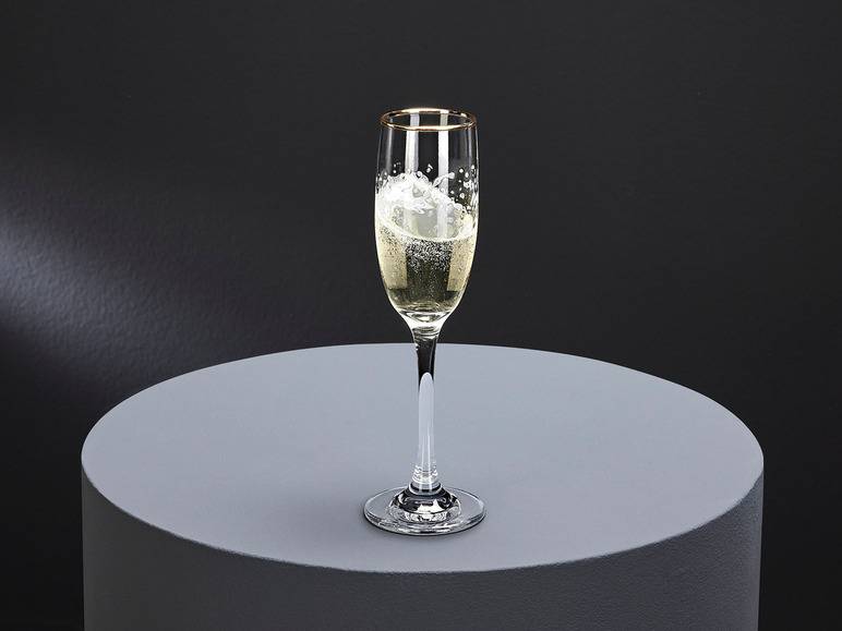 ERNESTO® Glas Set, 6-teilig, mit Goldrand Auslauf