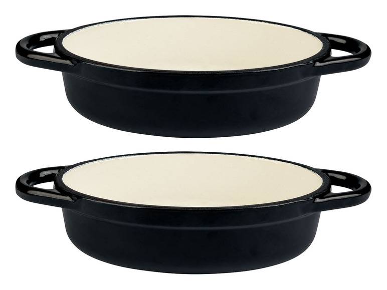 ERNESTO® Mini-Gusseisen-Auflaufformen, 14,5 x 10 cm, 2 Stück Tägliche Deals