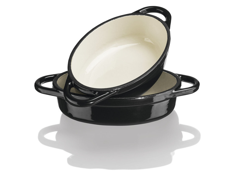 ERNESTO® Mini-Gusseisen-Auflaufformen, 14,5 x 10 cm, 2 Stück Tägliche Deals