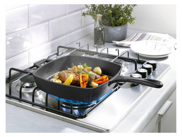 GRILLMEISTER Gusseisen mit Wok und Bratpfanne Begrenzte Freigabe