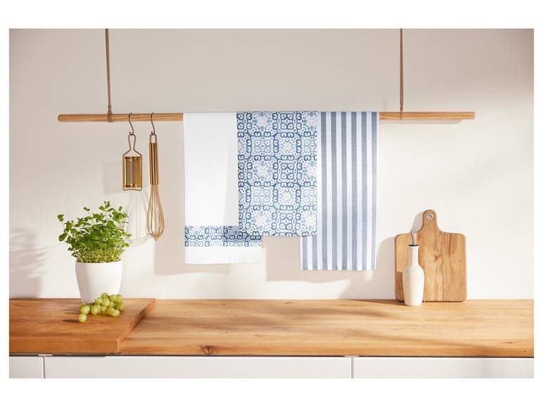 LIVARNO home Geschirrtücher, 3 Stück, 50 x 70 cm Bis zu 60% Rabatt