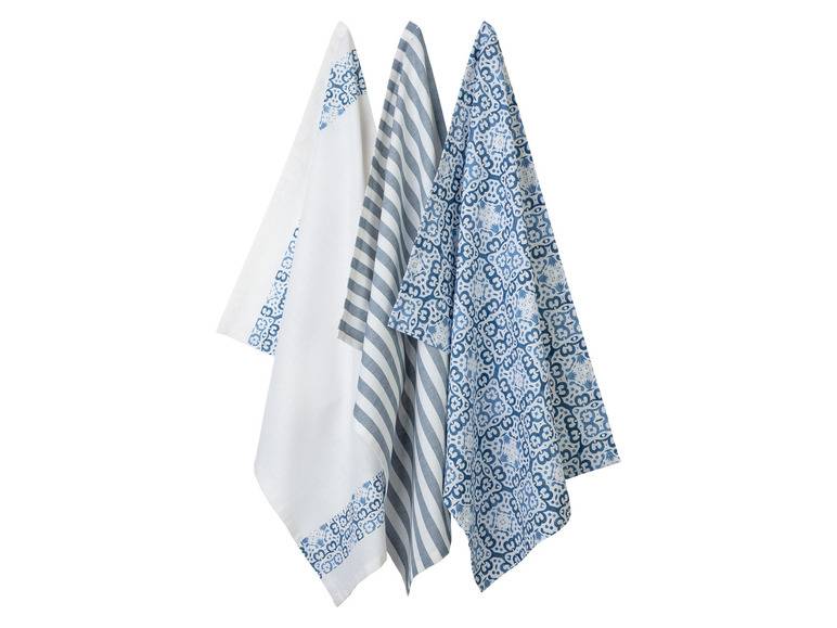 LIVARNO home Geschirrtücher, 3 Stück, 50 x 70 cm Bis zu 60% Rabatt