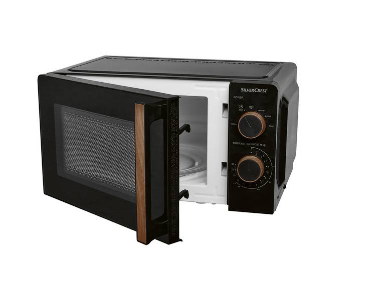 SILVERCREST® KITCHEN TOOLS Mikrowelle SMWH 700 B2, schwarz, Holzdesign Speichern exportieren