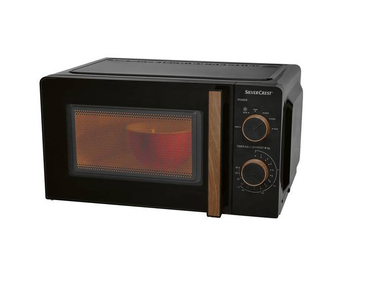 SILVERCREST® KITCHEN TOOLS Mikrowelle SMWH 700 B2, schwarz, Holzdesign Speichern exportieren