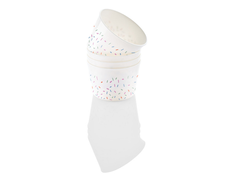 ERNESTO® Eisbecher-Set \ Sundae-Waffelbecher-Set \ Trinkbecher-Set, BPA-frei Großer Ausverkauf