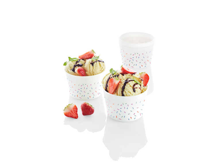 ERNESTO® Eisbecher-Set \ Sundae-Waffelbecher-Set \ Trinkbecher-Set, BPA-frei Großer Ausverkauf