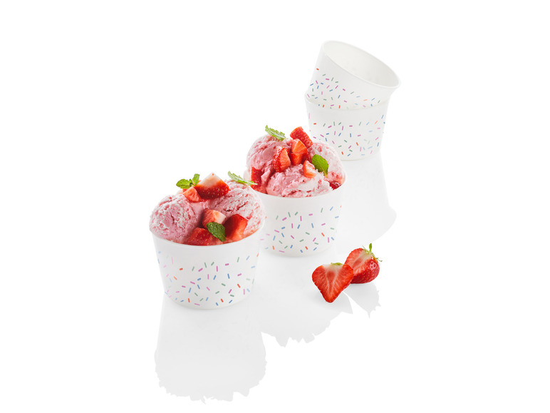 ERNESTO® Eisbecher-Set \ Sundae-Waffelbecher-Set \ Trinkbecher-Set, BPA-frei Großer Ausverkauf