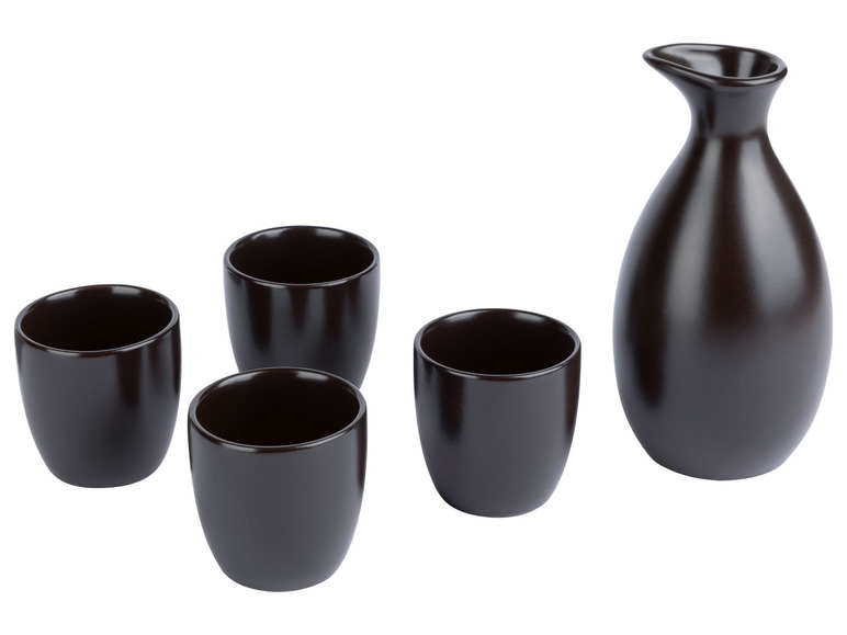 ERNESTO® Sake-Set, 5-teilig, Steingut Heißer Verkauf