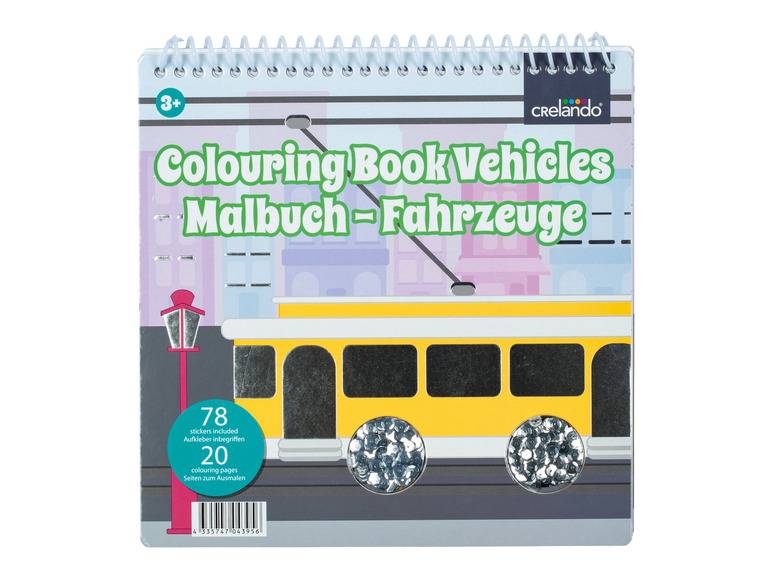 crelando® Malbuch, mit Pailletten und Stickern Nur für heute