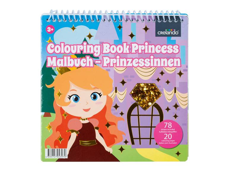 crelando® Malbuch, mit Pailletten und Stickern Nur für heute