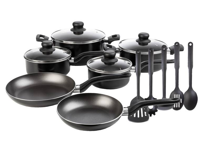 LIVARNO home Kochgeschirr-Set, 11-teilig, Topfset, Pfannenset 50% Rabatt mit kostenlosem Versand