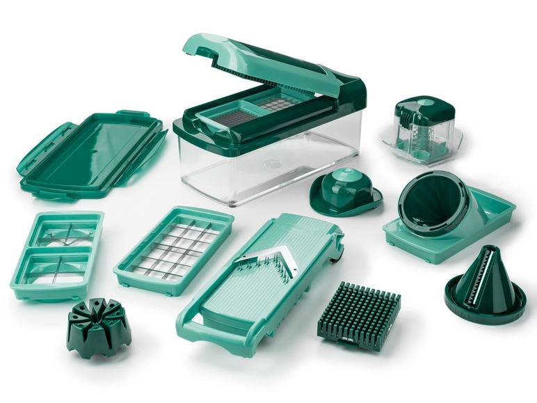 Genius Nicer Dicer »Fusion Smart«, 16-teilig, 1,25 l Auffangbehälter, Klingen aus Edelstahl zollfrei