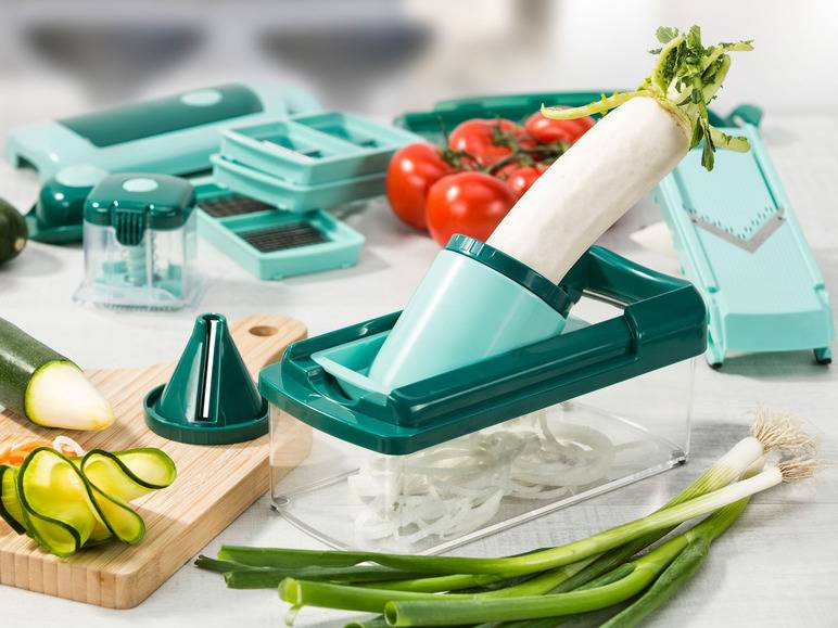 Genius Nicer Dicer »Fusion Smart«, 16-teilig, 1,25 l Auffangbehälter, Klingen aus Edelstahl zollfrei