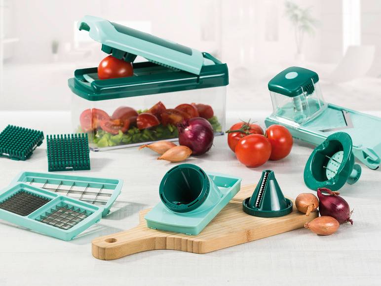 Genius Nicer Dicer »Fusion Smart«, 16-teilig, 1,25 l Auffangbehälter, Klingen aus Edelstahl zollfrei