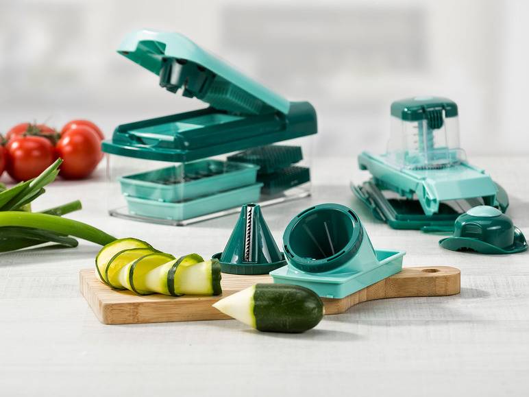 Genius Nicer Dicer »Fusion Smart«, 16-teilig, 1,25 l Auffangbehälter, Klingen aus Edelstahl zollfrei