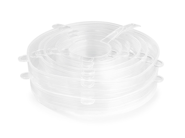 GOURMETmaxx Flexible Silikondeckel, 12 Stück , transparent Sonderangebote