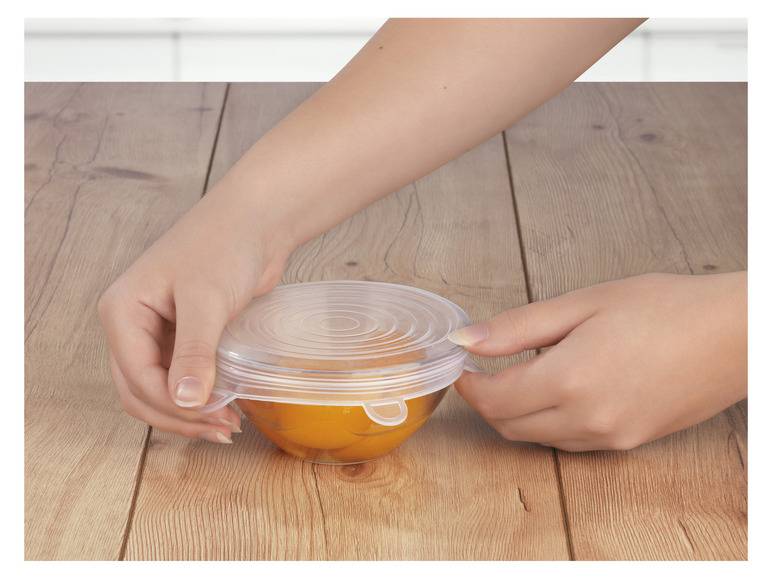 GOURMETmaxx Flexible Silikondeckel, 12 Stück , transparent Sonderangebote
