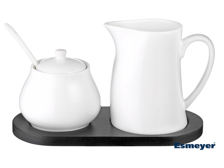 Esmeyer Milch- und Zuckerset aus weißem Porzellan Valentinstagsangebot