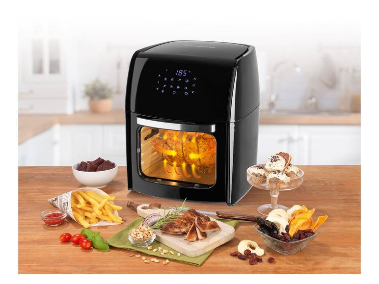GOURMETmaxx Heißluftfritteuse mit Rotisserie, 1800 W, 12 l Kostenloser Versand international