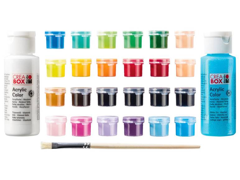 Marabu CREABOX Acrylfarben »Mini«, 27-teilig, inkl. Pinsel Begrenzte Freigabe