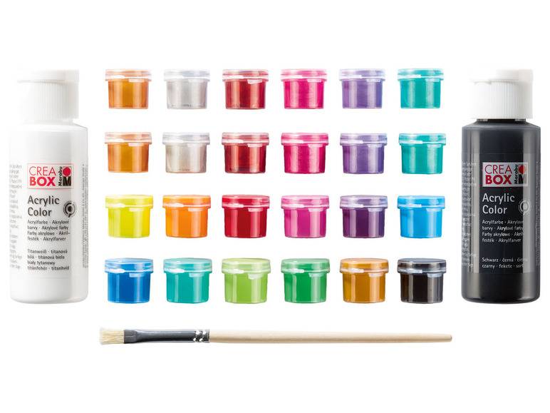 Marabu CREABOX Acrylfarben »Mini«, 27-teilig, inkl. Pinsel Begrenzte Freigabe