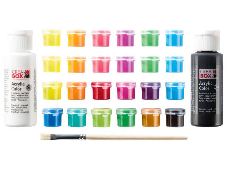 Marabu CREABOX Acrylfarben »Mini«, 27-teilig, inkl. Pinsel Begrenzte Freigabe