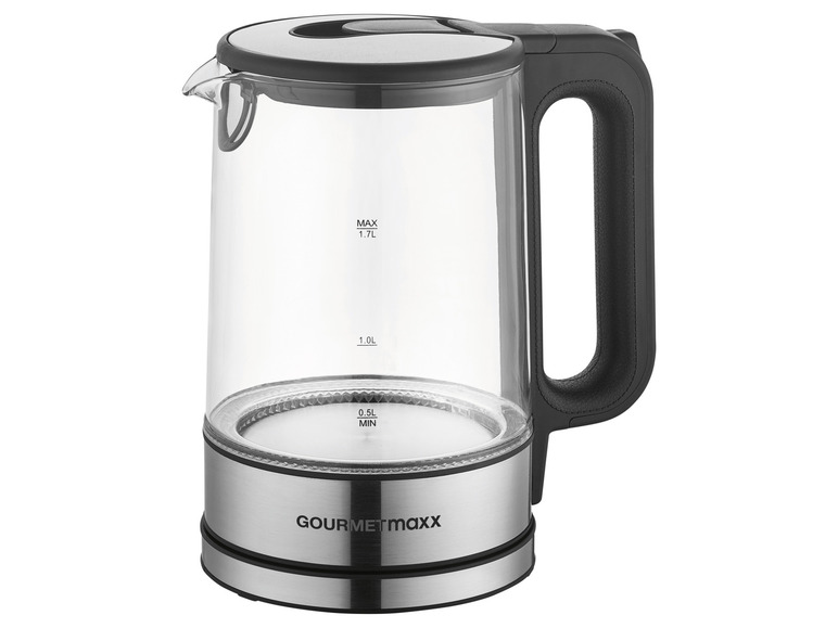 GOURMETmaxx Glas-Wasserkocher, 1,7 l, kabellos, LED Verkauf