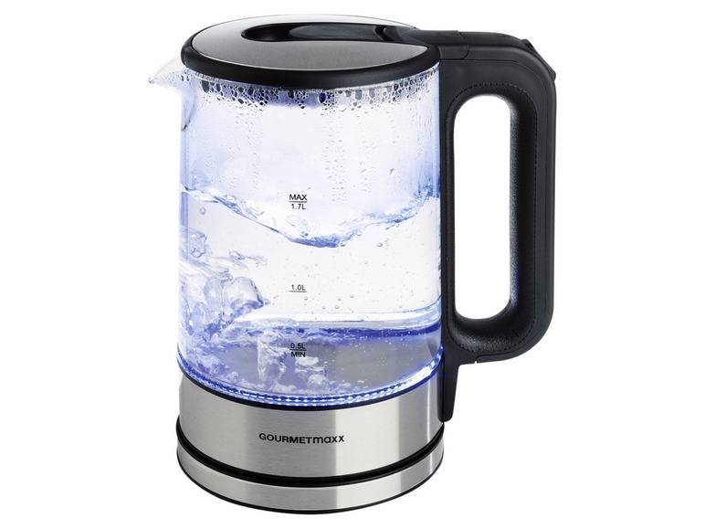 GOURMETmaxx Glas-Wasserkocher, 1,7 l, kabellos, LED Verkauf