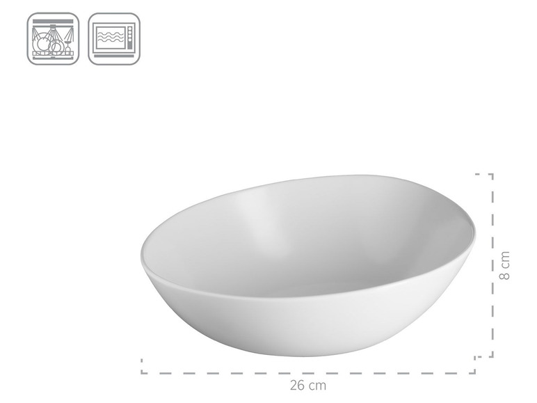 MÄSER Serie Glendale, Schalen Set 3-teilig, moderne hochwertige Servierschalen in verschiedenen Größen, Müslischale, Suppenschüssel, Salatschüssel, matt lasiert, Keramik, Schwarz / Weiß / Grau Günstiger Verkauf