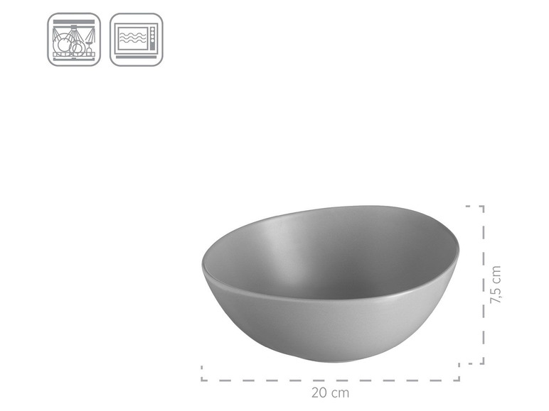 MÄSER Serie Glendale, Schalen Set 3-teilig, moderne hochwertige Servierschalen in verschiedenen Größen, Müslischale, Suppenschüssel, Salatschüssel, matt lasiert, Keramik, Schwarz / Weiß / Grau Günstiger Verkauf