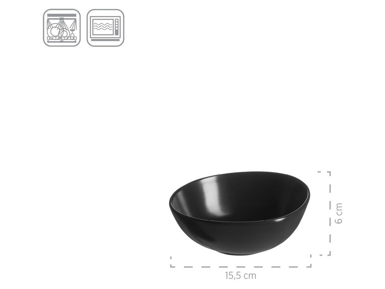 MÄSER Serie Glendale, Schalen Set 3-teilig, moderne hochwertige Servierschalen in verschiedenen Größen, Müslischale, Suppenschüssel, Salatschüssel, matt lasiert, Keramik, Schwarz / Weiß / Grau Günstiger Verkauf