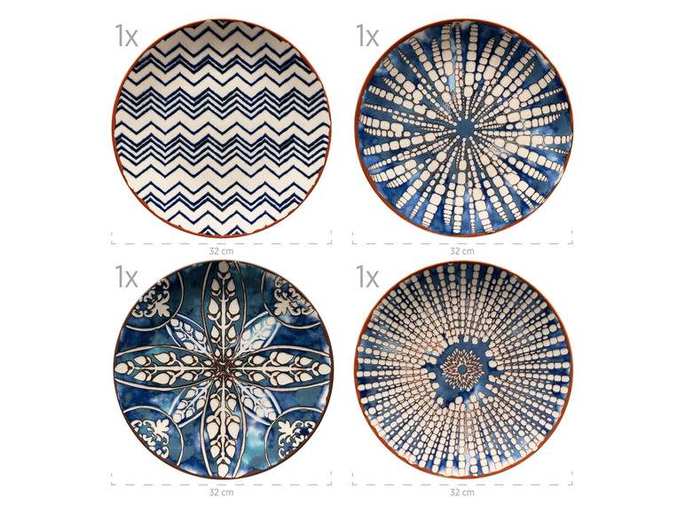 MÄSER Platzteller-Set »Iberico Blue«, 4-teilig, 4 Designs Kostenlose Rückgabe