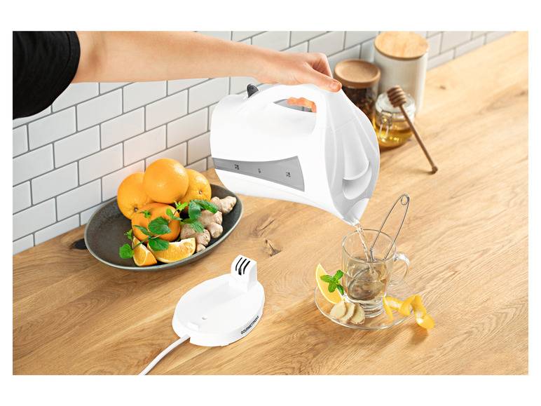 GOURMETmaxx Wasserkocher 1,7 l 2200W weiß/grau JETZT KAUFEN