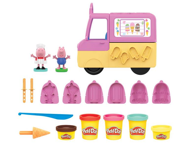 Play Doh Peppas Ice Cream Playset, mit 2 Figuren und 5 Dosen Spielknete Kostenloser Versand