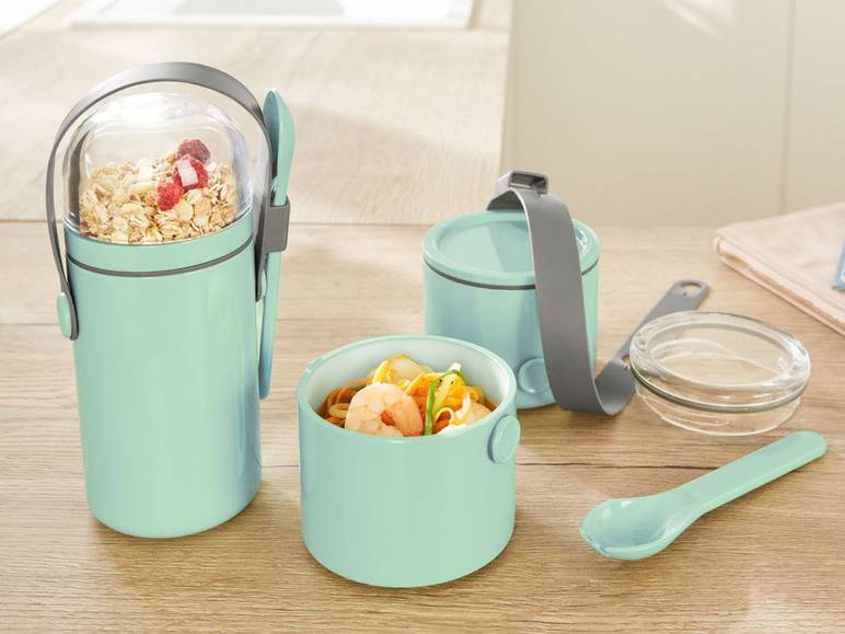 ERNESTO® To-Go-Boxen, mit Trageriemen Kostenlose Rückgabe