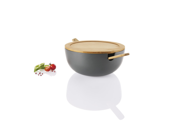 ERNESTO® Salatschüssel-Set, mit Bambus-Deckel, 4-teilig im Angebot