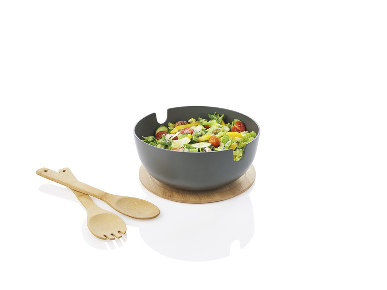 ERNESTO® Salatschüssel-Set, mit Bambus-Deckel, 4-teilig im Angebot