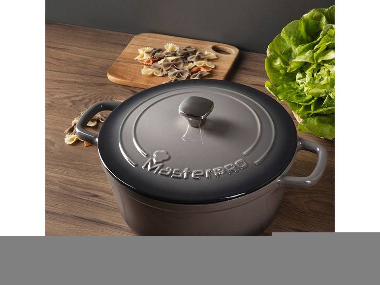 Masterpro Kasserolle, Gusseisen, mit Deckel, Ø 27 cm Limitierter Zeitrabatt